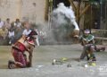 Ritual previo al juego de Pelota Maya celebrado en La Habana. Foto: Otmaro Rodríguez.