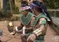 Ritual previo al juego de Pelota Maya celebrado en La Habana. Foto: Otmaro Rodríguez.