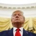 Esta foto de archivo del 24 de octubre del 2019 muestra al presidente Donald Trump durante una ceremonia en la Oficina Oval de la Casa Blanca en Washington. Foto: Alex Brandon/AP