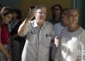 El historiador de La Habana, Dr. Eusebio Leal (c), habla a la prensa en el Convento de Santa Clara, el lunes 4 de noviembre de 2019. Foto: Otmaro Rodríguez.