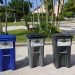 Contenedores de basura donados por el gobierno de Catar a escuelas de La Habana. Foto: Cortesía de la Embajada de Catar en Cuba.