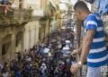 Desfile de artistas de Nueva Orleans y Cuba por la Habana Vieja como parte del 35 Festival Jazz Plaza, el 15 de enero de 2020. Foto: Otmaro Rodríguez.