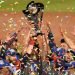 Los estadounidenses celebran su título en el Clásico Mundial de Béisbol en 2017. Foto: Robert Hanashiro / USA Today Sport.