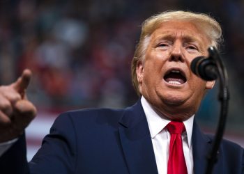 Trump defiende el derecho a portar armas en la esperanza de captar votos de los aficionados a las armas en las elecciones de fin de año. Foto: AP/Evan Vucci.