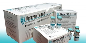 El antiviral Interferón alfa 2B recombinante, un producto líder de la biotecnología de Cuba. Foto: pinterest.com/cigbcuba/