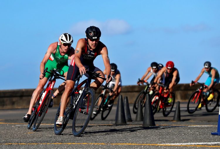 Competencia de triatlón. Foto: Ernesto Mastrascusa / EFE / Archivo.