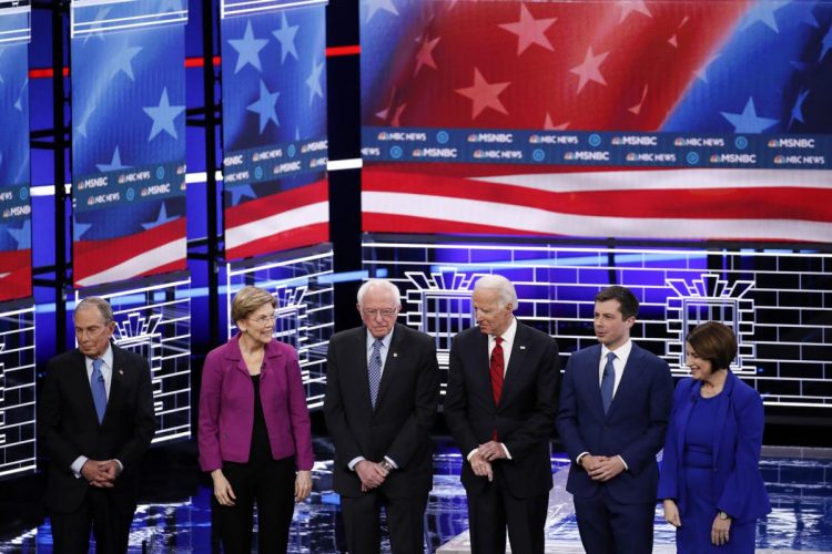 Los candidatos en Las Vegas. Foto: Jonh Locher/AP.