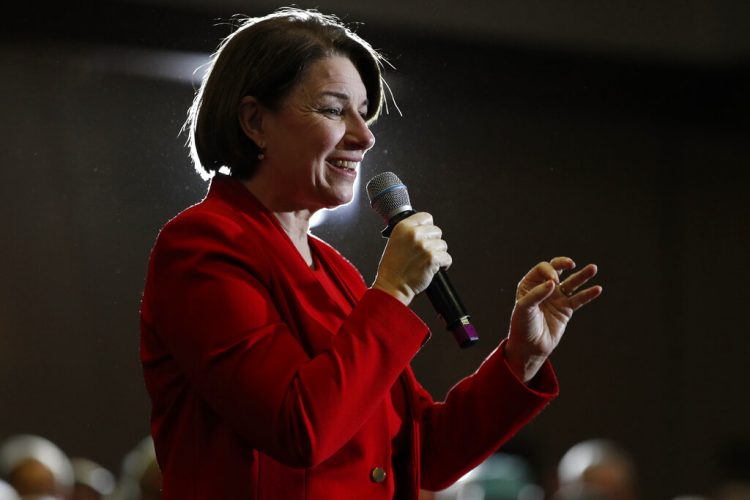 Amy Klobuchar en un evento en Portland, Maine el 29 de febrero del 2020. Foto: AP/ Robert F. Bukaty