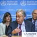 El secretario general de la ONU, Antonio Guterres, habla durante una conferencia sobre el nuevo coronavirus en la sede de la Organización Mundial de la Salud, en Ginebra, Suiza. Foto: Salvatore Di Nolfi/Keystone via AP.