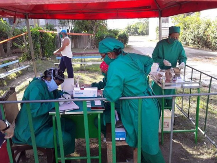 Puesto médico de zona en cuarentena en La Fe. Foto: periodicovictoria.cu