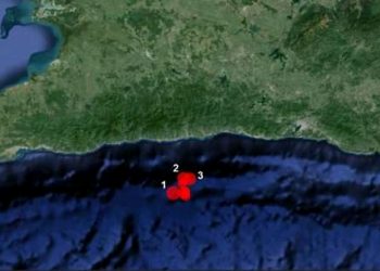 Localización de los tres sismos reportados en el oriente de Cuba, el 21 de mayo de 2020. Infografía: Enrique Diego Arango / Facebook.