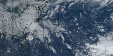 Imagen de satélite de la tormenta tropical Bertha. Foto: @cnp_insmet_cuba.