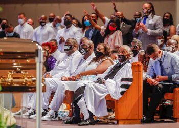 Funeral de George Floyd en Houston, Texas, el 9 de junio de 2020. Foto: Godofredo A. Vasquez / EFE / Pool.