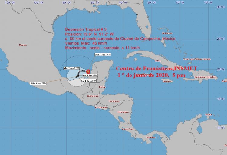 Imagen del Instituto de Meteorología de Cuba