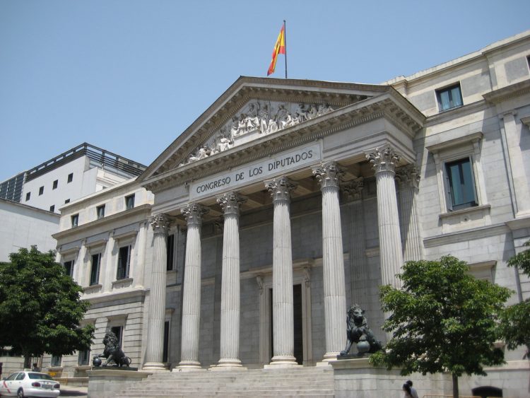 Congreso de los Diputados de España, en Madrid. Foto: La Voz de Almería / Archivo.