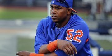 El pelotero cubano Yoenis Cespedes en sus tiempos con los Mets de Nueva York . Foto: Julie Jacobson / AP/ Archivo.