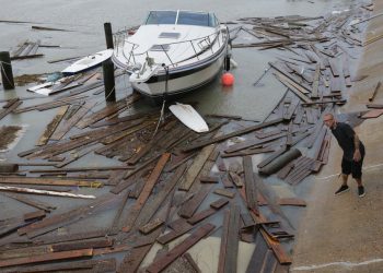 Daños causados por el huracán Hanna, el domingo 26 de julio de 2020, en Corpus Christi, Texas. Foto: AP/Eric Gay/Archivo.