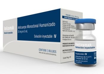 El fármaco cubano Itolizumab utilizado en el tratamiento de la COVID-19. Foto: Cortesía del CIM / Cubadebate.