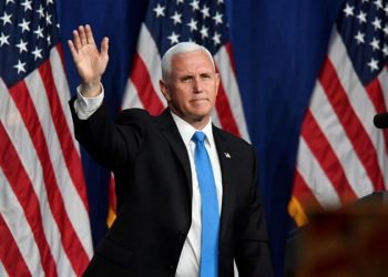 El vicepresidente Mike Pence durante la tercera noche de la Convención Nacional Republicana, Foto: Al Jazeera.