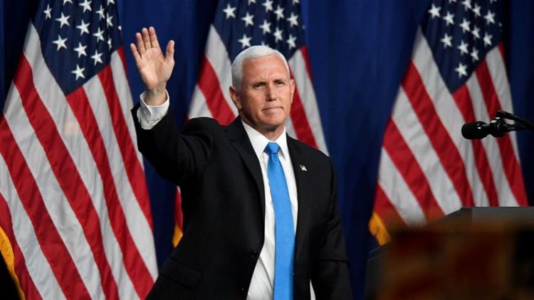 El vicepresidente Mike Pence durante la tercera noche de la Convención Nacional Republicana, Foto: Al Jazeera.