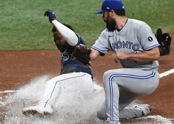 Randy Arozarena anotó una carrera en la primera victoria de Tampa esta postemporada. Foto: Jonathan Dyer-USA TODAY Sports