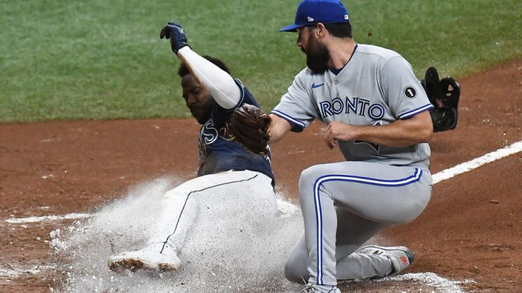 Randy Arozarena anotó una carrera en la primera victoria de Tampa esta postemporada. Foto: Jonathan Dyer-USA TODAY Sports