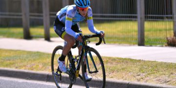 La ciclista cubana Arlenis Sierra, capitana del Astana Women’s Team. Foto: Astana Women’s Team.