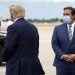 El presidente Donald Trump y el gobernador de Florida, Ron DeSantis, en el Aeropuerto Internacional de West Palm Beach, el 8 de septiembre de 2020. Foto: Evan Vucci/AP.