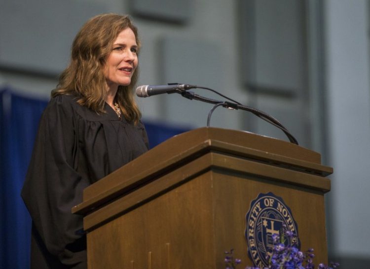 La jueza Amy Coney Barrett. Foto: AP.