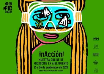 Cartel de "inAcción! Muestra online de microcine en aislamiento". Infografía: ficgibara.com