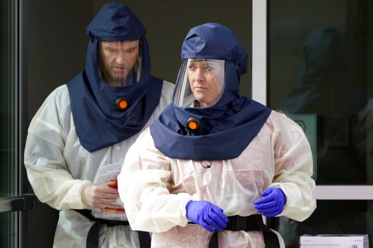 Trabajadores de la salud en Salt Lake City, Utah. Foto: Rick Bowmer/AP.