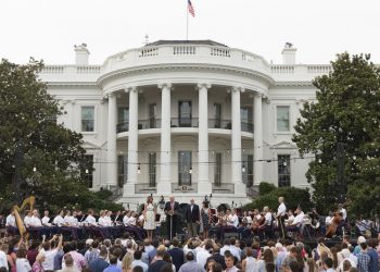 Una fiesta en los jardines de la Casa Blanca. | Foto: Casa Blanca.