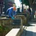 Trabajos de mantenimiento en el Paseo del Prado de La Habana. Foto: Otmaro Rodríguez.