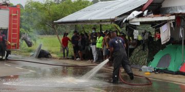 Campamento migrantes cubanos. Foto: Suriname Herald / Archivo.