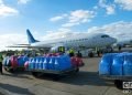 Llegada al Aeropuerto Internacional José Martí, de La Habana, de una donación de materiales sanitarios enviada por cubanos residentes en EE.UU., el 10 de diciembre de 2020. Foto: Otmaro Rodríguez.