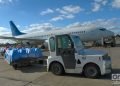 Llegada al Aeropuerto Internacional José Martí, de La Habana, de una donación de materiales sanitarios enviada por cubanos residentes en EE.UU., el 10 de diciembre de 2020. Foto: Otmaro Rodríguez.