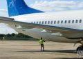 Llegada al Aeropuerto Internacional José Martí, de La Habana, de una donación de materiales sanitarios enviada por cubanos residentes en EE.UU., el 10 de diciembre de 2020. Foto: Otmaro Rodríguez.