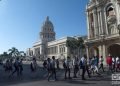 Honras fúnebres del Historiador de La Habana, Eusebio Leal, en el Capitolio Nacional, el 17 de diciembre de 2020. Foto: Otmaro Rodríguez.