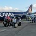 Llegada del vuelo inaugural de los turoperadores Hola Sun y Caribe Sol con la aerolínea OWG, procedente de Canadá, al Aeropuerto Internacional Abel Santamaría, de Santa Clara, en el centro de Cuba, el 18 de diciembre de 2020. Foto: Arelys María Echevarría / ACN.