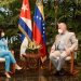 Encuentro del presidente cubano Miguel Díaz-Canel con Delsy Rodríguez, vicepresidenta de Venezuela, en La Habana, el sábado 16 de enero de 2021. Foto: Estudios Revolución vía Cubadebate.