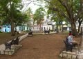 Parque Cervantes, en el entorno de la Calle Empedrado, en La Habana. Foto: Otmaro Rodríguez.