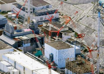 Foto aérea de la planta nuclear Fukushima Dai-ichi en Japón, el 4 de septiembre de 2017. Foto: Daisuke Suzuki/Kyodo News via AP/Archivo.