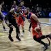 Fabián Ramírez Barrios (d) del Quimsa en acción ante el jugador Jasiel Rivero del Hereda San Pablo de Burgos, durante un partido por la Copa Intercontinental FIBA 2021 que se disputa hoy, en Buenos Aires (Argentina). EFE/ FIBA