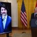 El presidente Joe Biden habla luego de sostener una reunión virtual con su homólogo canadiense Justin Trudeau, el martes 23 de febrero de 2021, en la Casa Blanca, en Washington. Foto: Evan Vucci/Ap.