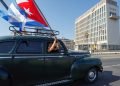 Caravana contra el embargo de Estados Unidos a Cuba, en La Habana, el 28 de marzo 2021. Foto: Yander Zamora / EFE/Archivo.