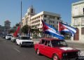 Caravana contra el embargo de Estados Unidos a Cuba, en La Habana, el 28 de marzo 2021. Foto: Otmaro Rodríguez.