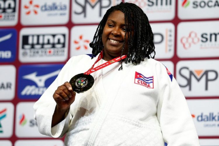 La estelar judoca cubana Idalys Ortiz, multimedallista mundial y olímpica en la división de más de 78 kg. Foto: Ian Langsdon/EFE/Archivo.