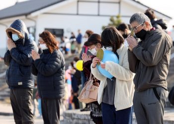 Un silencio por las víctimas. Foto: JIJI PRESS JAPAN/EFE/EPA.