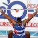 El pesista cubano Juan Columbié en el Campeonato Panamericano de Levantamiento de Pesas, con sede en Santo Domingo, República Dominicana. Foto: Raúl Calvo / Jit.