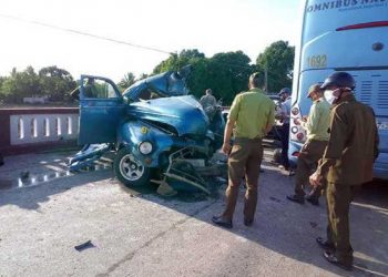 Accidente de tránsito en Cuba. Foto: Escambray / Archivo.